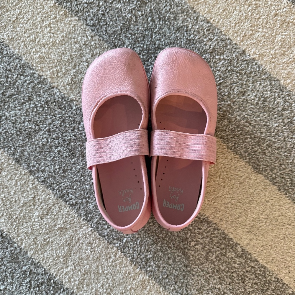 CHILDREN'S PINK CAMPER BALLET FLAT